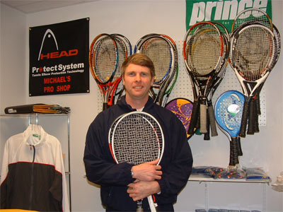  Club Clothing on Michael Myers In His Pro Shop At The Enfield Tennis Club